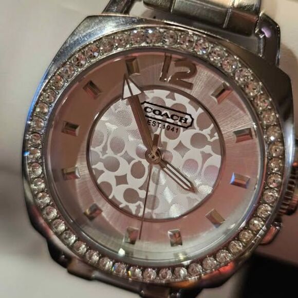 NWT Coach Boyfriend watch with crystals display picture 1